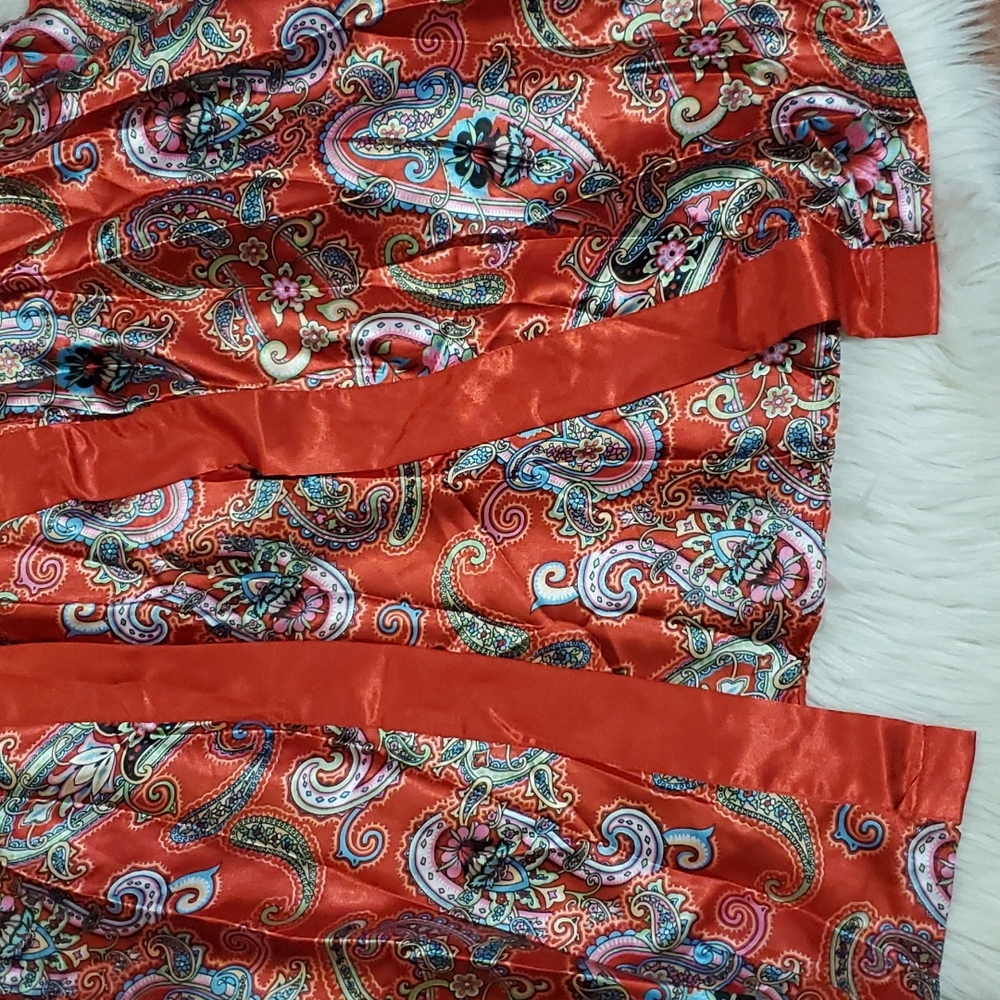 Paisley satin teddy set - Picture 3 of 9